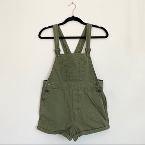 Brandy Melville | Green Denim Shortalls